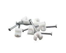 Kabelklammer 3-5 mm Rund Vit 100-pack